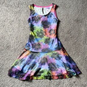 Justice floral overlay dress